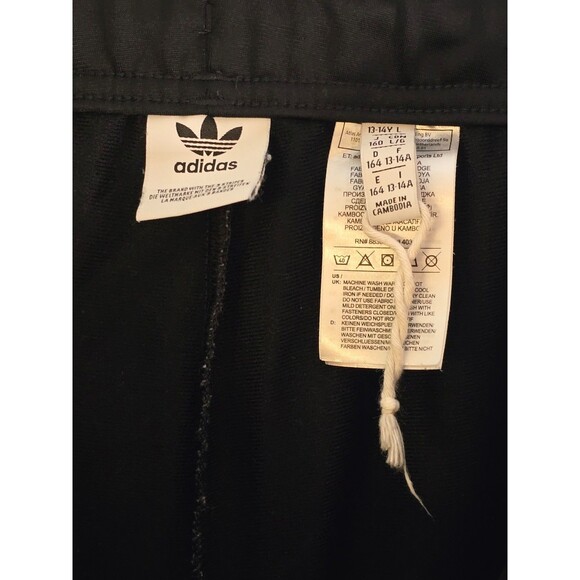 Adidas Youth Black Track Pants - Picture 4 of 4